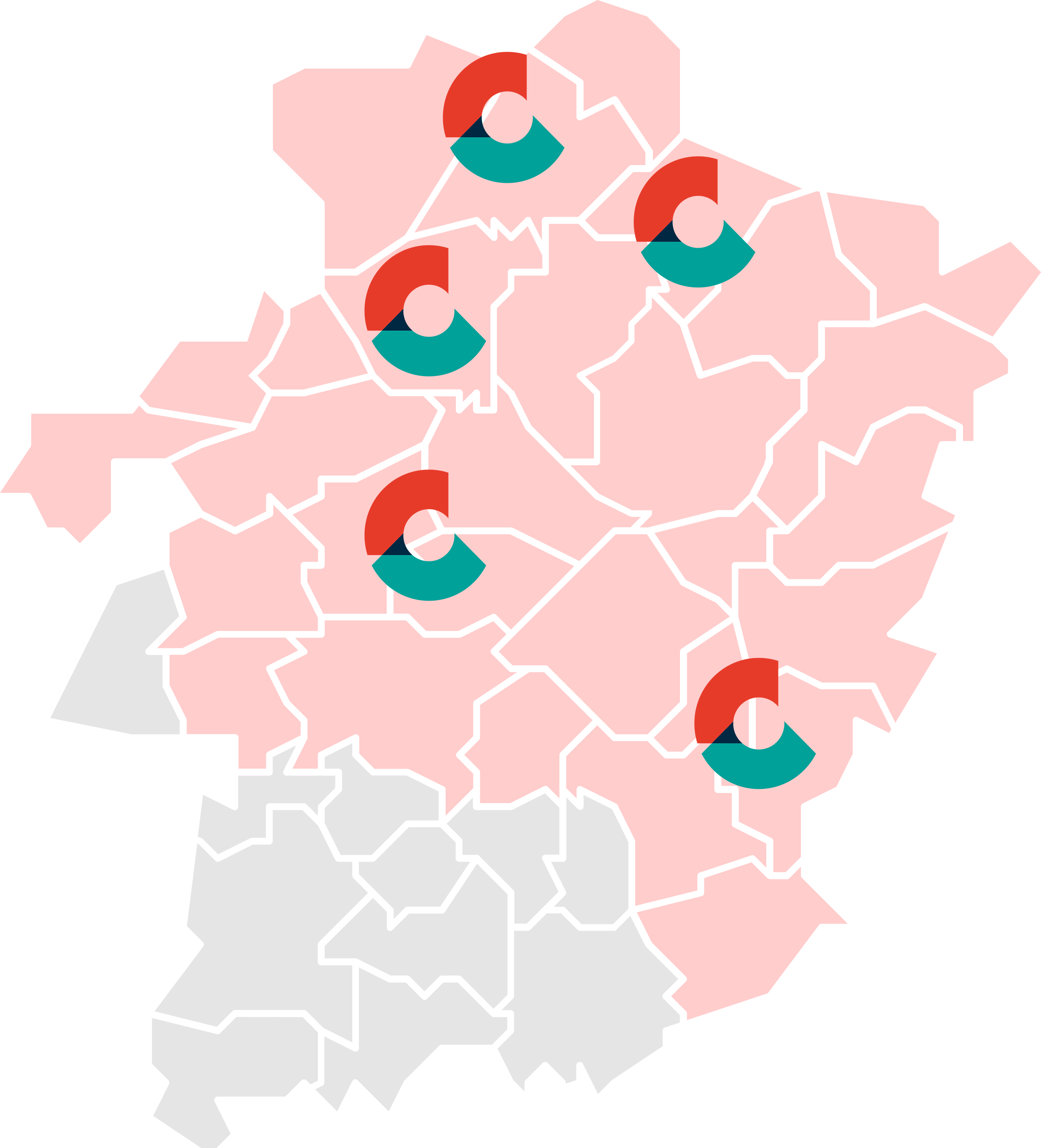 kaart van Limburg met Vastgoed C kantoren