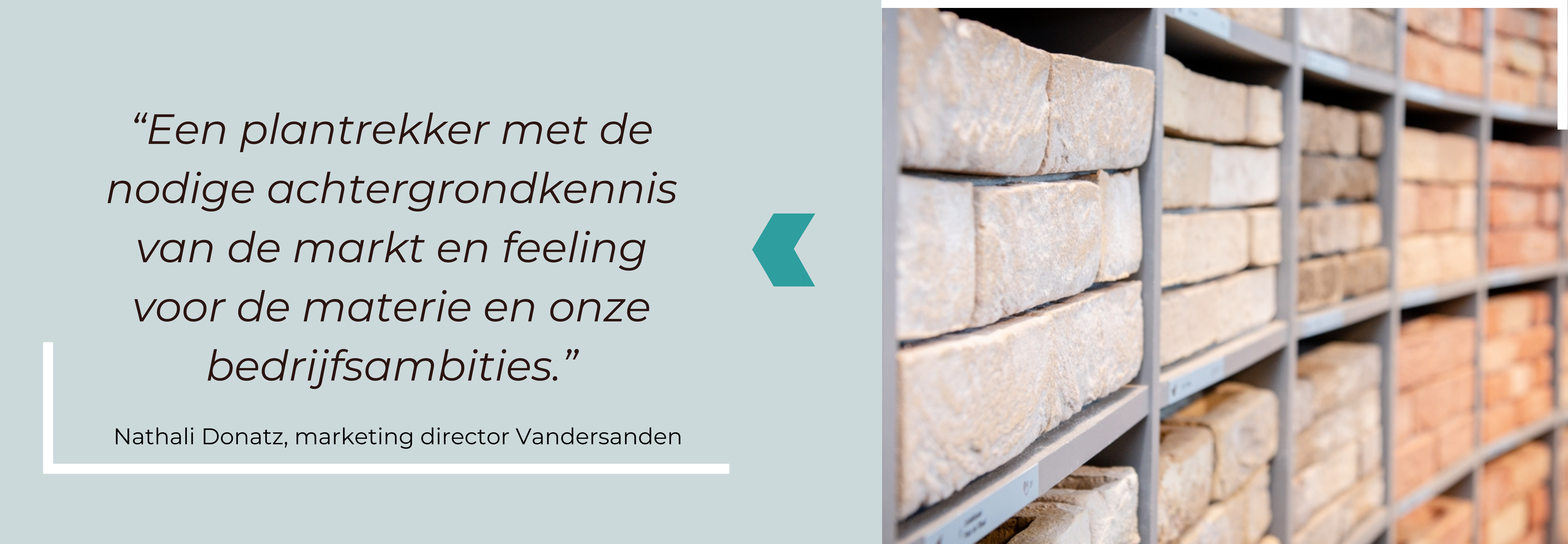 quote tevreden klant Vandersanden over samenwerking en kwaliteiten van YES communicatie als interim marketeers