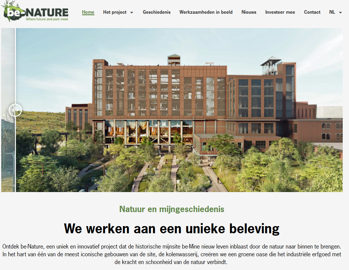 vernieuwing website be-nature
