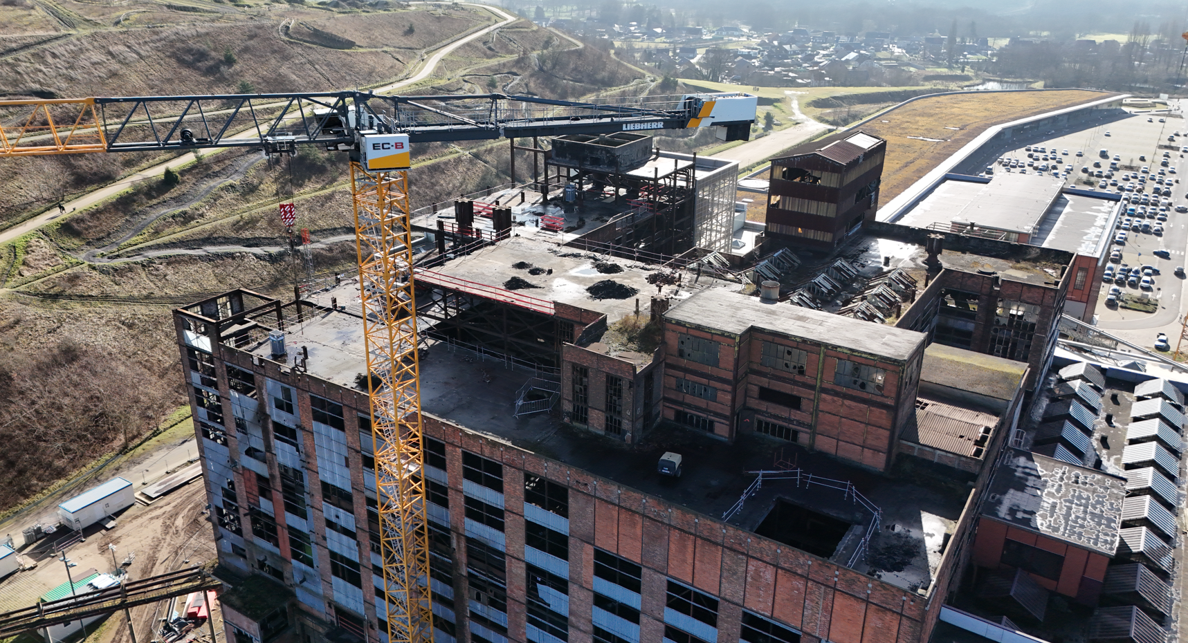 dronebeeld van de be-mine site